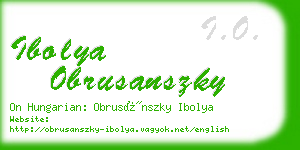 ibolya obrusanszky business card
